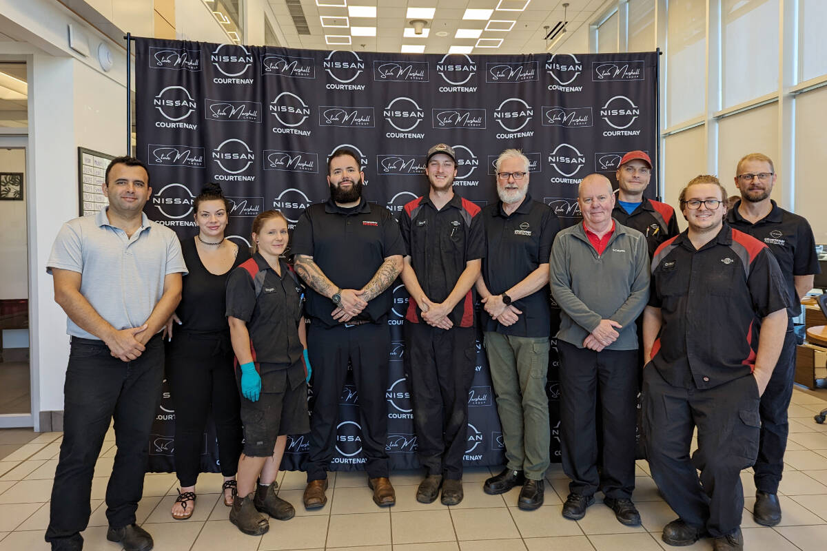 The Courtenay Nissan service team. Returning to local ownership in 2020, Courtenay Nissan is keenly focused on the Comox Valley community, and when it comes to its service department, that means going far beyond the basics. Courtenay Nissan photo