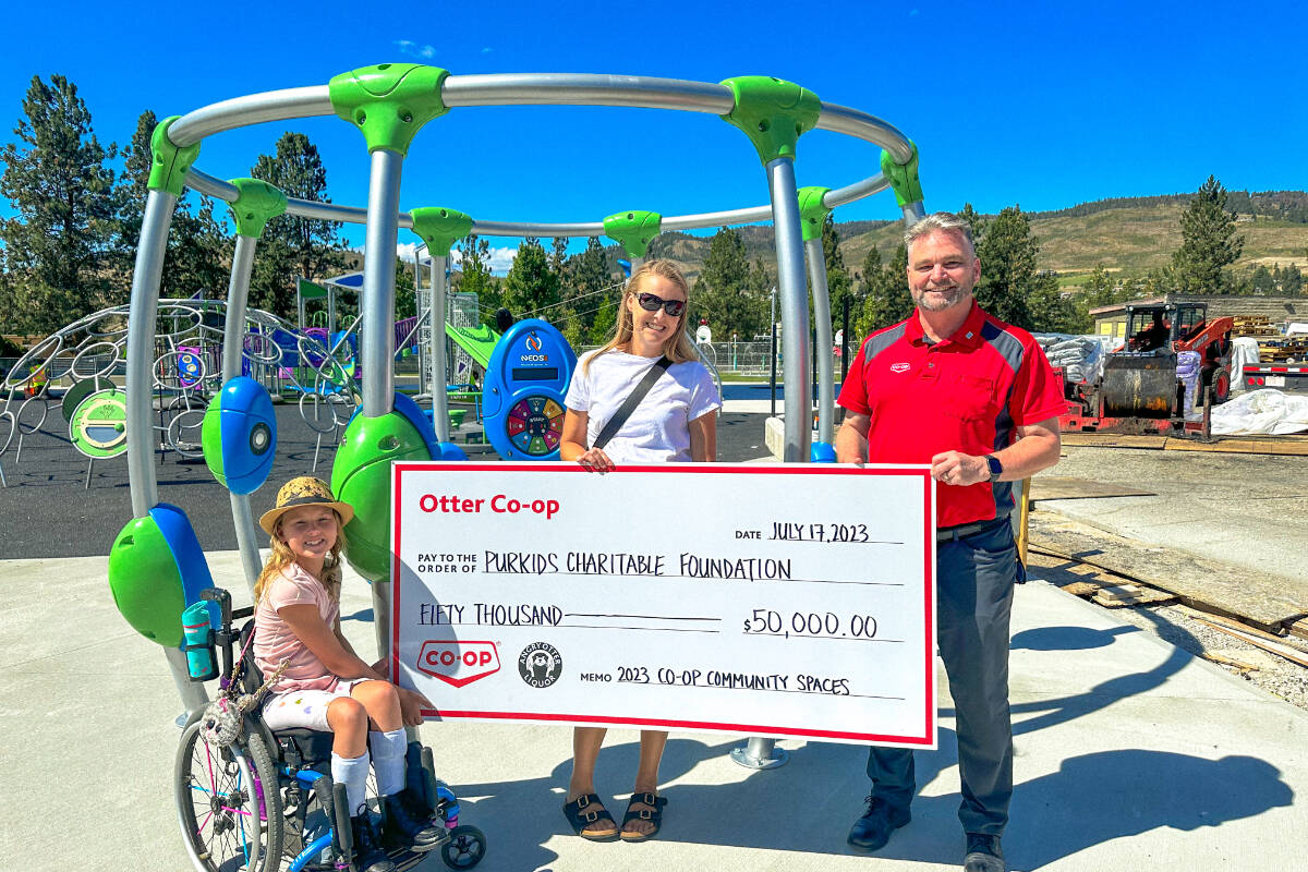 Otter Co-op donates $50,000 to Julia’s Junction, an intentionally designed playground for children of all abilities!