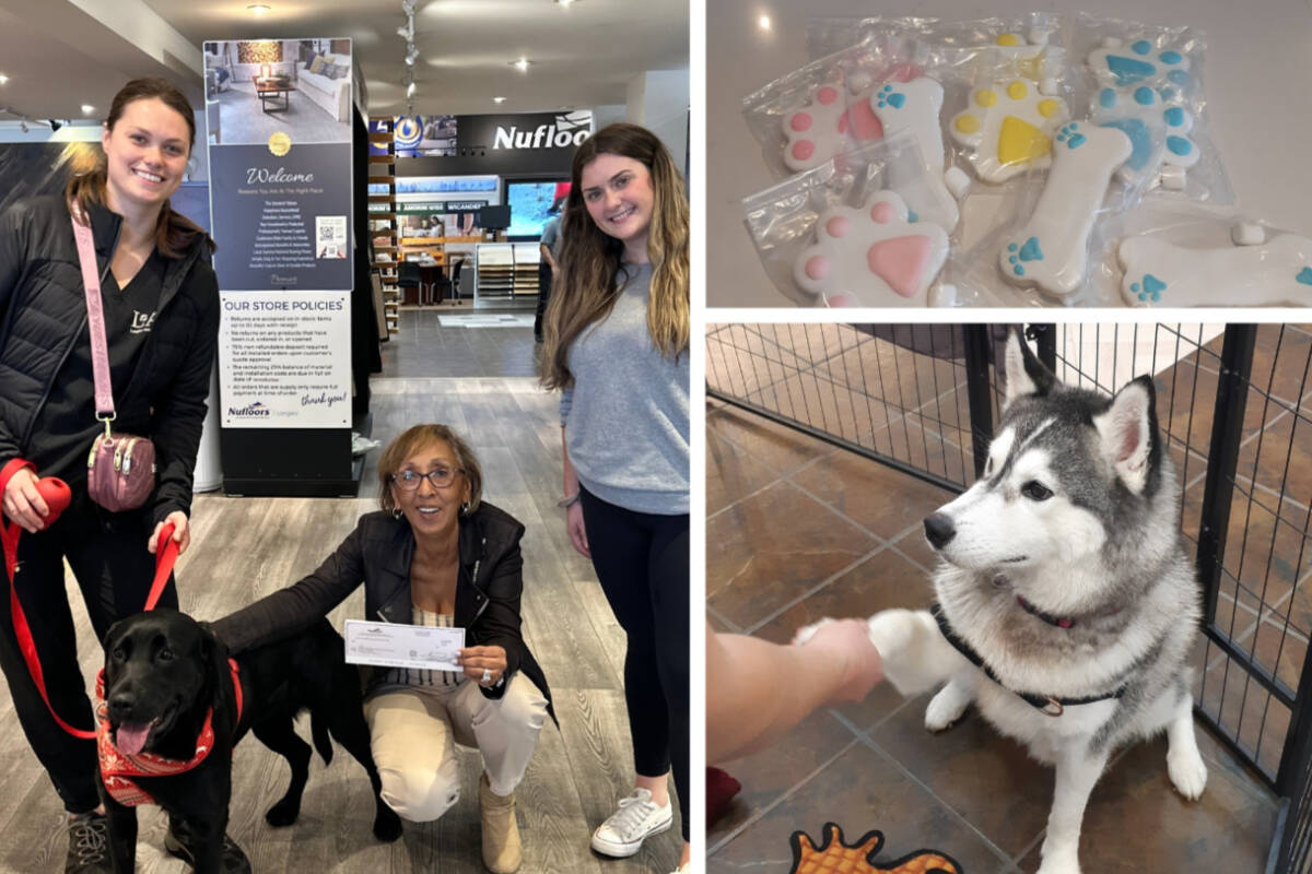 Nufloors Langley hosted an adopt-a-pet event with Langley Animal Protection Society (LAPS) this past October and presented them with a donation cheque for $500.